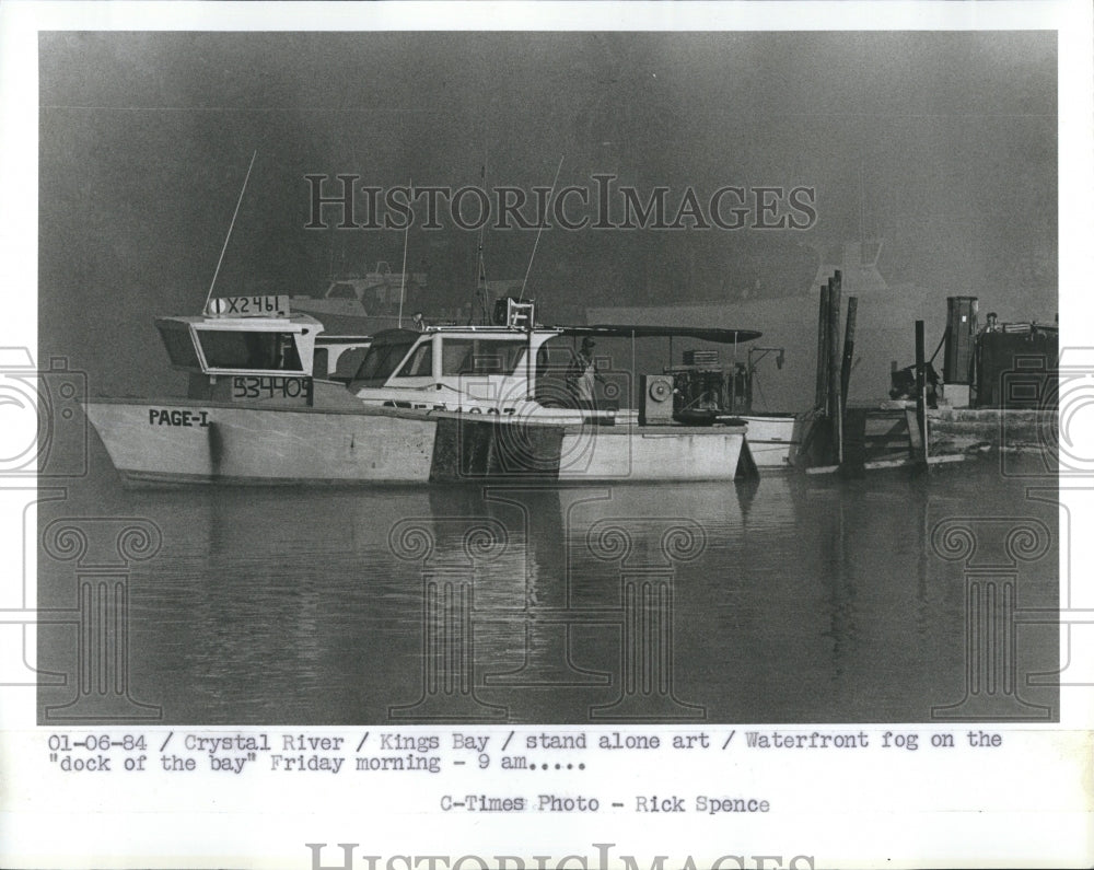 1984 Press Photo Fog over Kings Bay - Historic Images