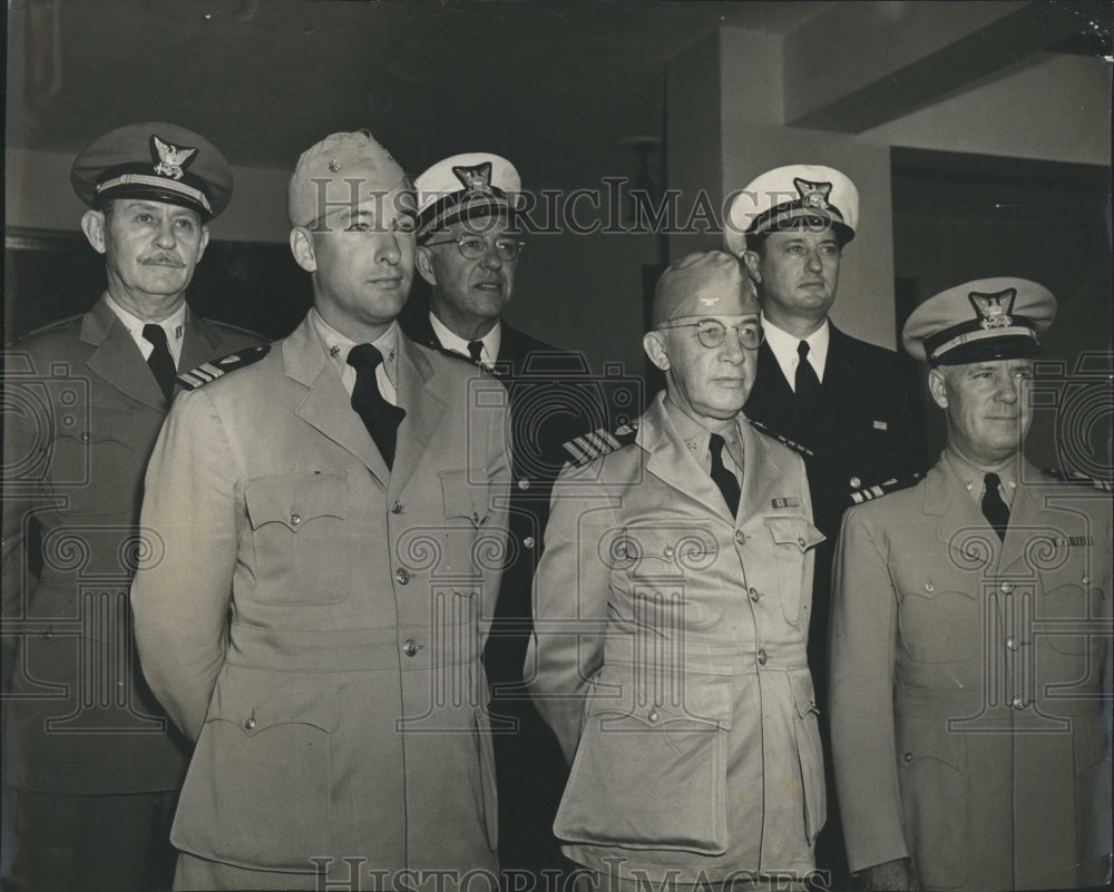 1944 Press Photo US Coast Guard Officers. - Historic Images