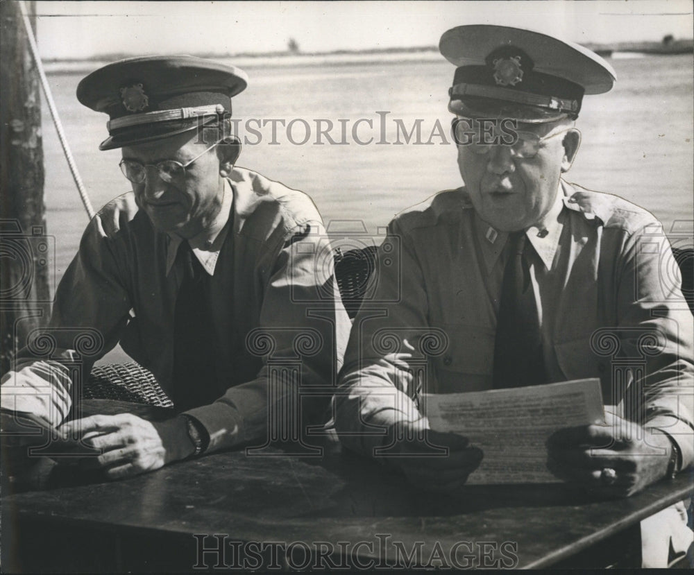 Press Photo US Coast Guard Officers. - RSH11169 - Historic Images