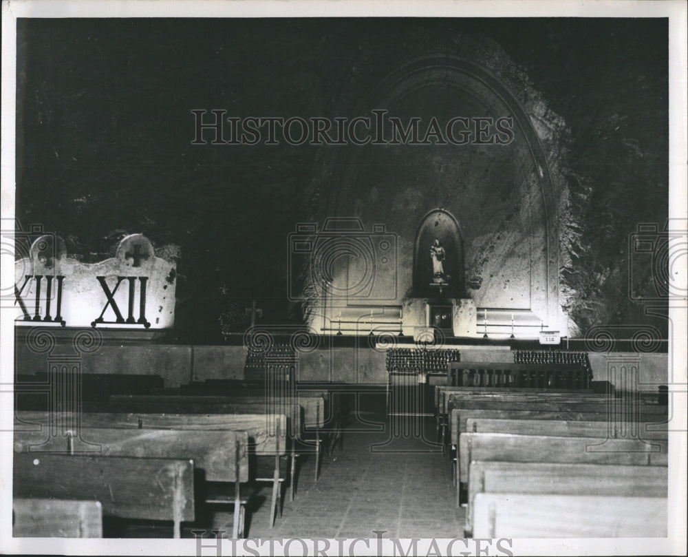 Press Photo Our Lady of Rosario of Miners, Salt Cathedral in Bogota Columbia. - Historic Images