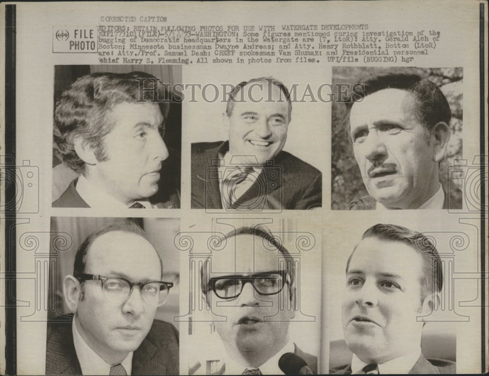 1973 Press Photo Watergate Investigation - Historic Images