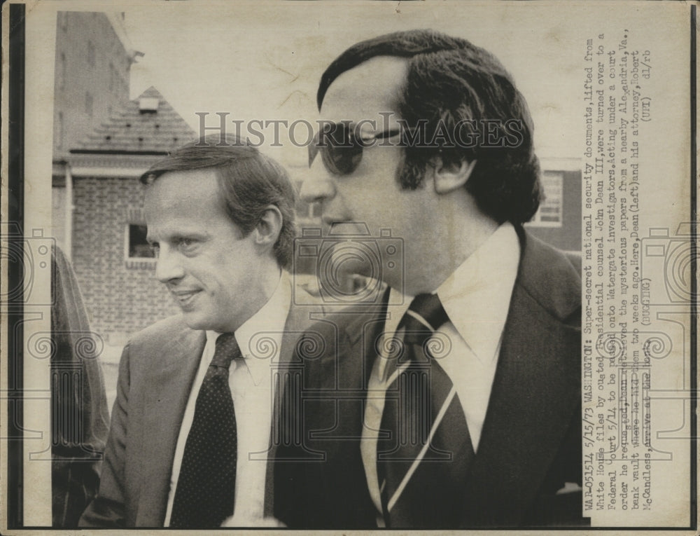1973 Press Photo ousted Presidential counsel, John Dean III t - Historic Images