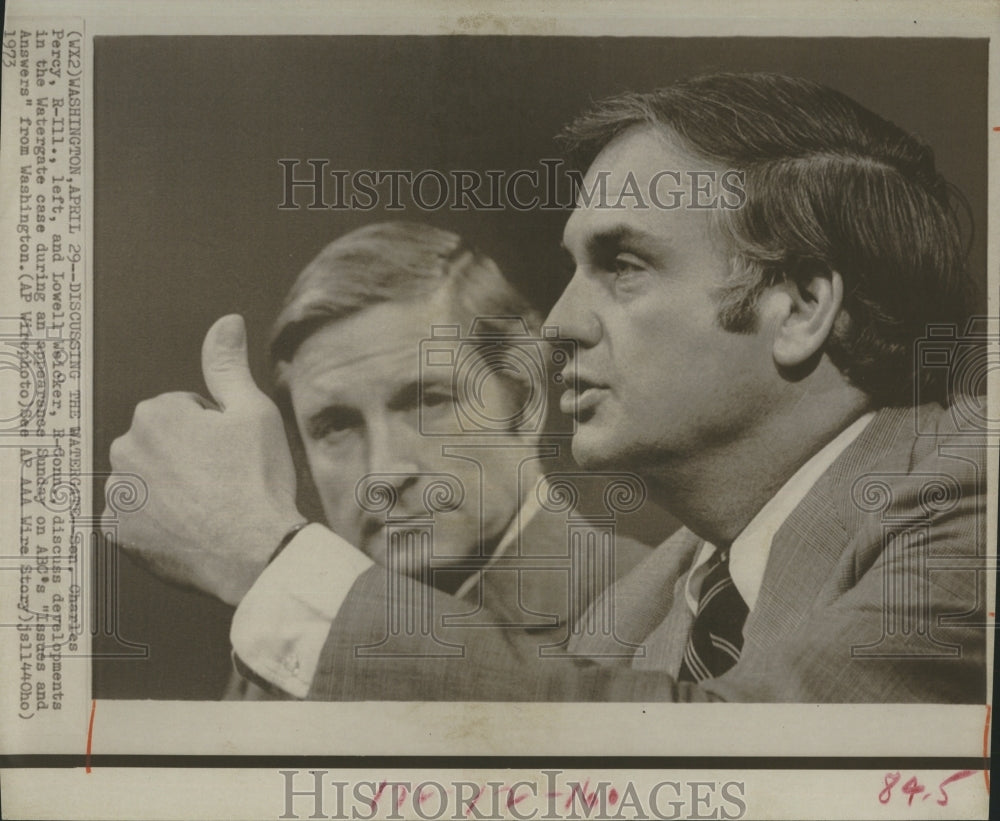 1978 Press Photo Senators Discuss Watergate - Historic Images