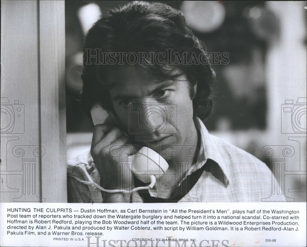 1976 Press Photo Actor Dustin Hoffman All The President's Men - Historic Images