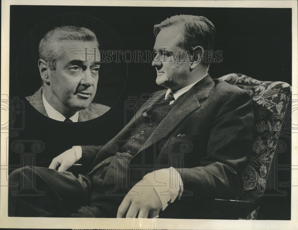 1963 Press Photo Lord Hailsham in "Issues and answers". - Historic Images