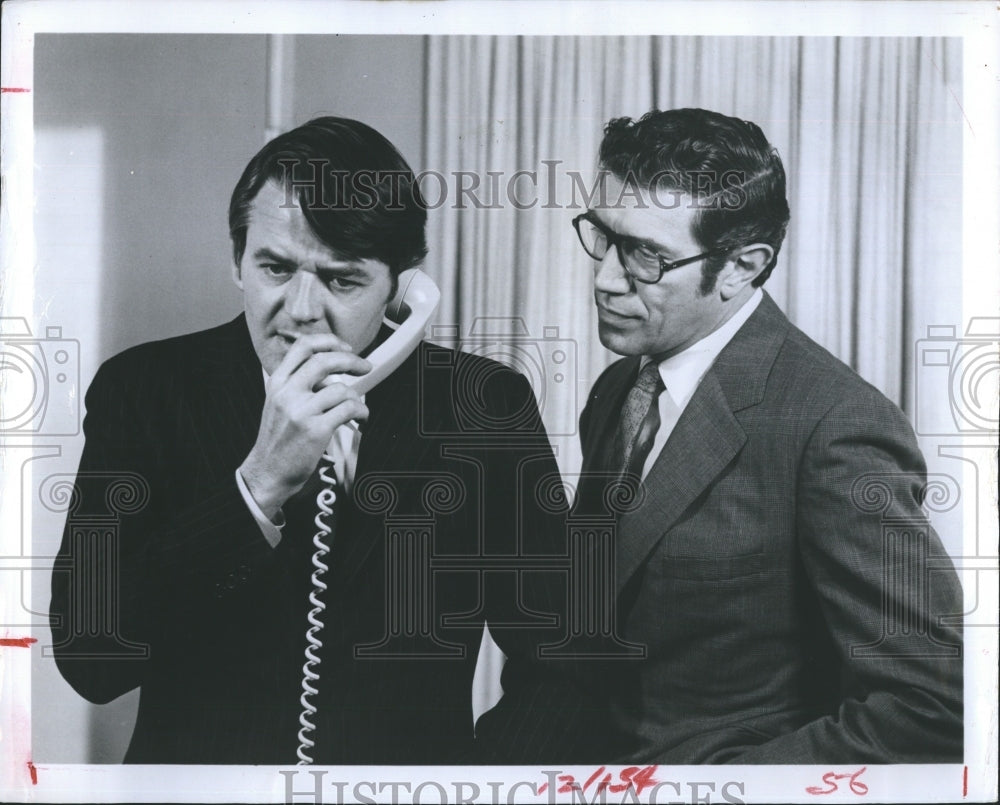 Press Photo Hal Holbrook Joseph Campanella Actors - RSH11773 - Historic Images