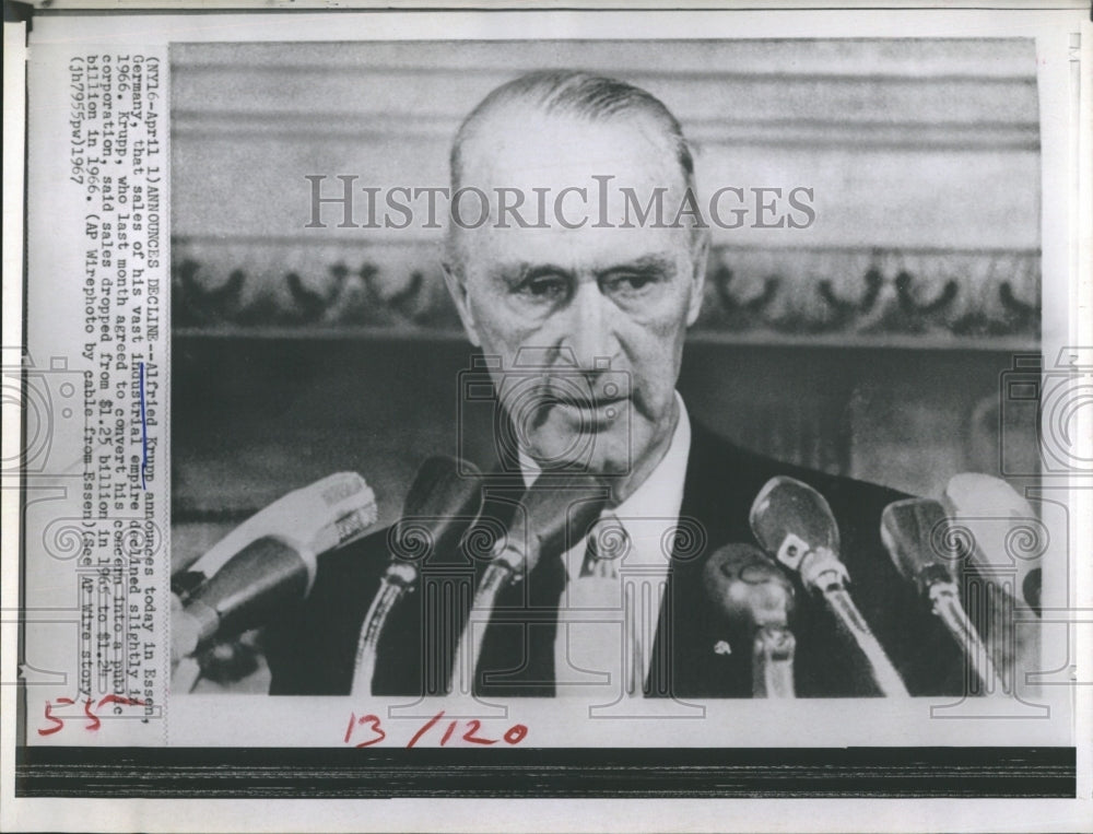 1967 Alfred Krupp Industrial Empire Head-Historic Images