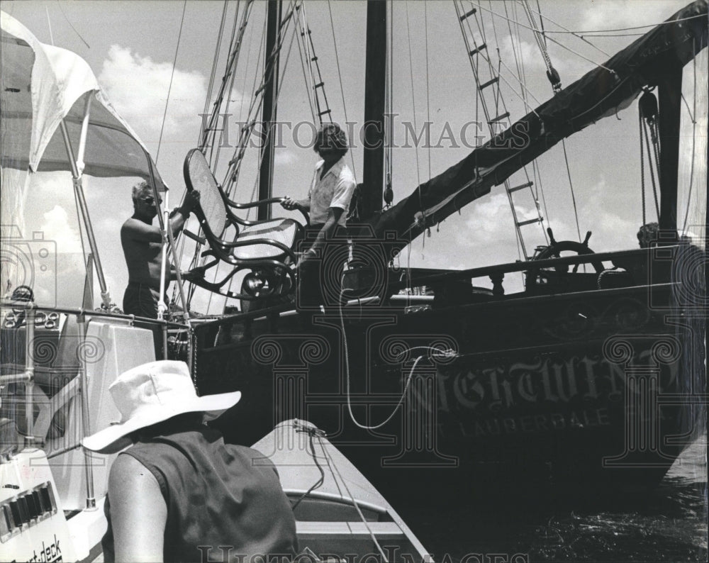 1979 Press Photo Judge L.R. Huffstetler and wife on boat - RSH11929 - Historic Images