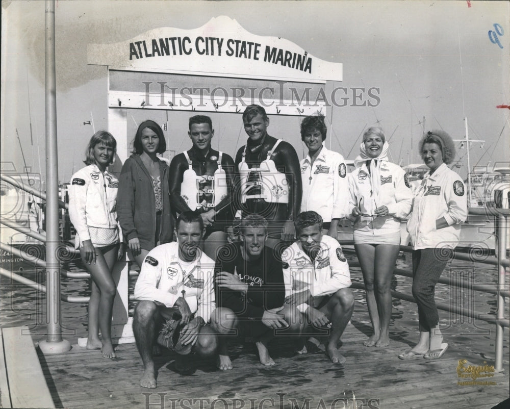 Press Photo Florida Water Skiers At Atlantic City State Marina - RSH11969 - Historic Images