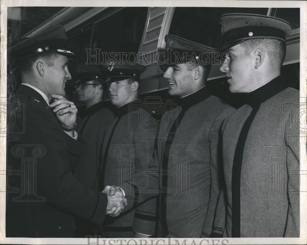 1966 Press Photo US Army Cadet Mark Hamilton Lieutenant Colonel Edward White - Historic Images