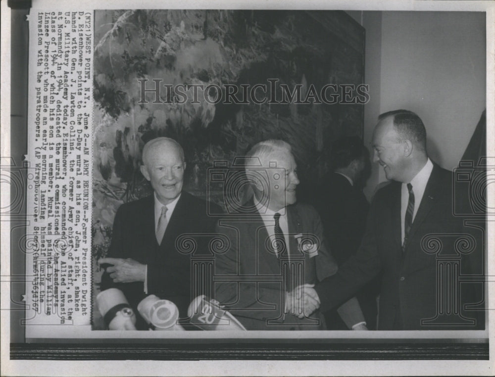 1967 Press Photo President Dwight Eisenhower General J. Lawton Collins - Historic Images