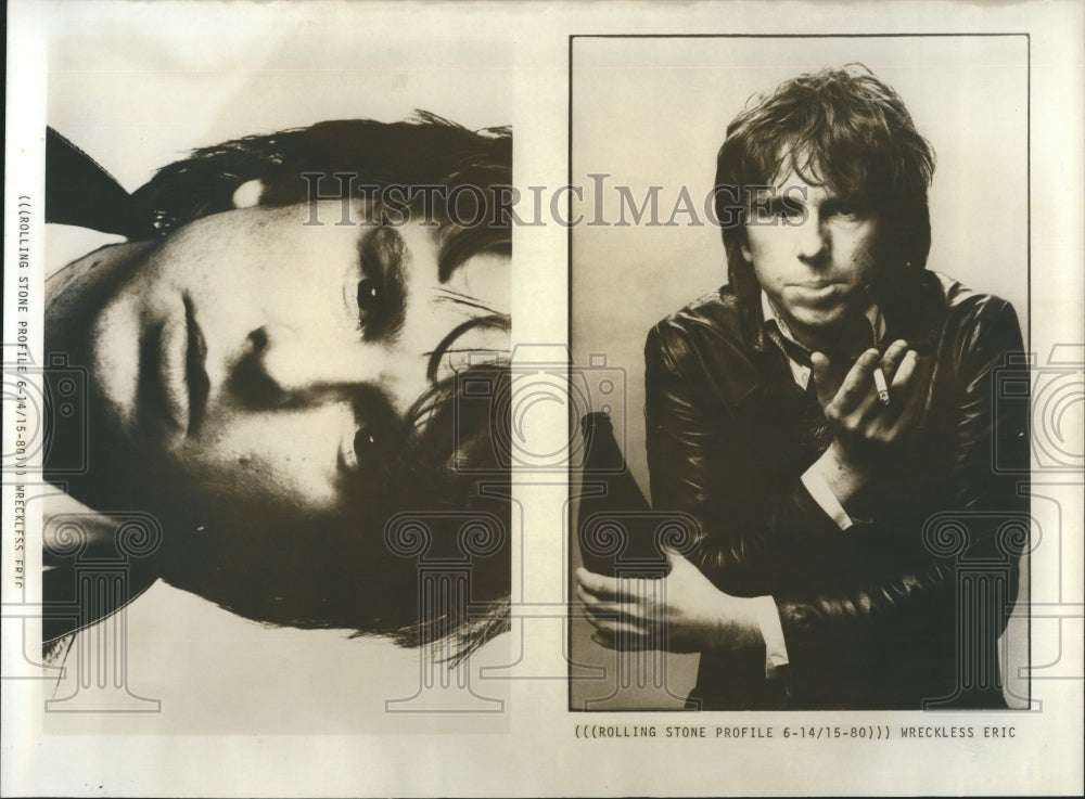 1980 Press Photo Wreckless Eric Rock And Roll New Wave Musician Rolling Stone - Historic Images