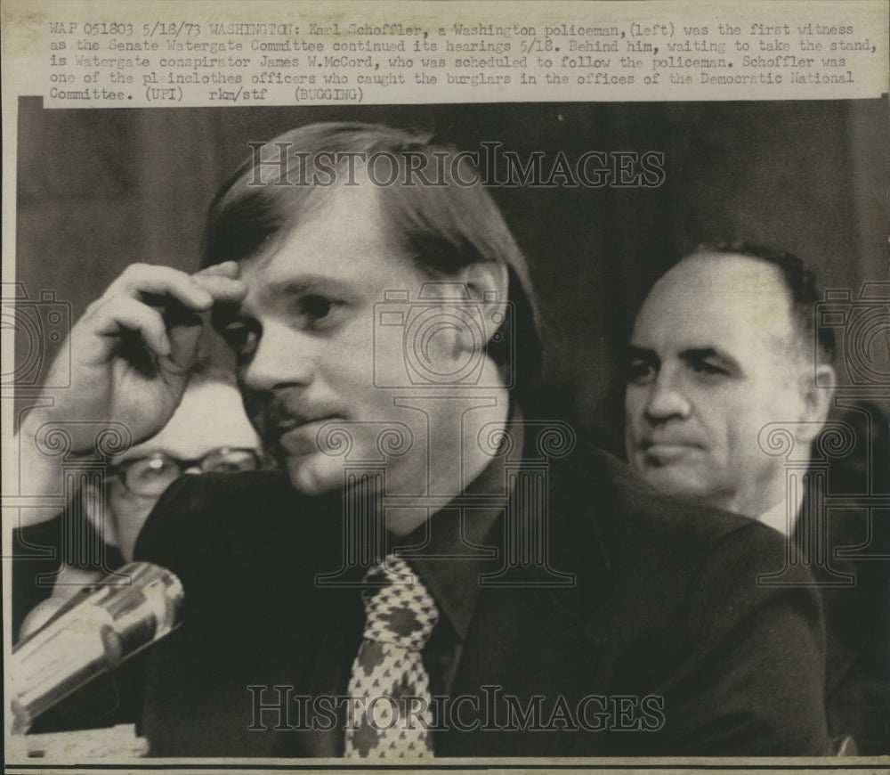 1973 Press Photo Karl Schoffler Washington Policeman - RSH12509 - Historic Images