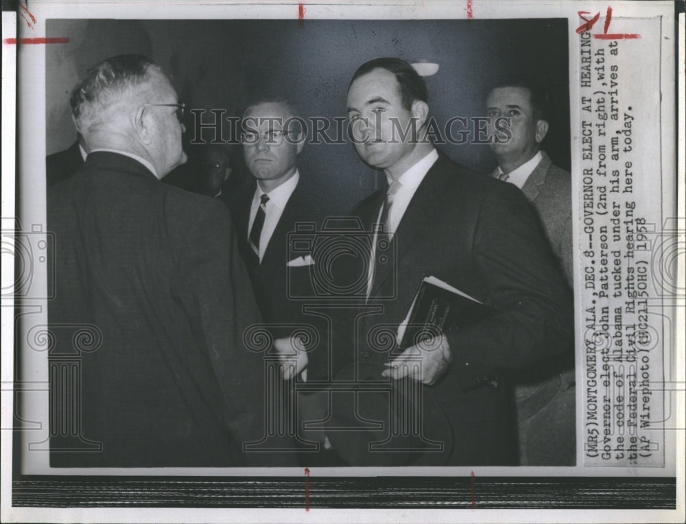 1958 Press Photo Governor George Patterson - Historic Images