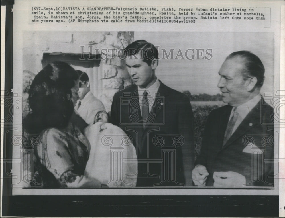 1965 Press Photo Batista Former Cuban Dictator Fulgencio Family - Historic Images