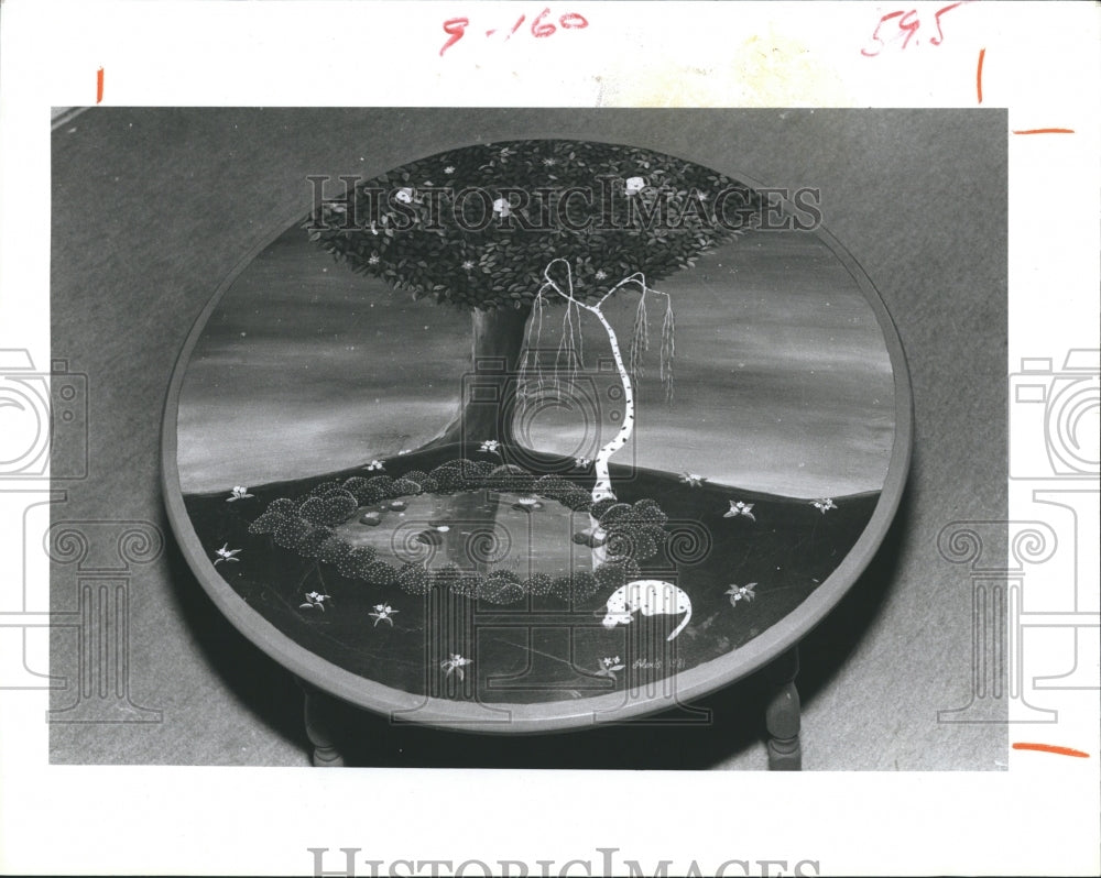 1983 Press Photo Ali Beel's artist - Historic Images