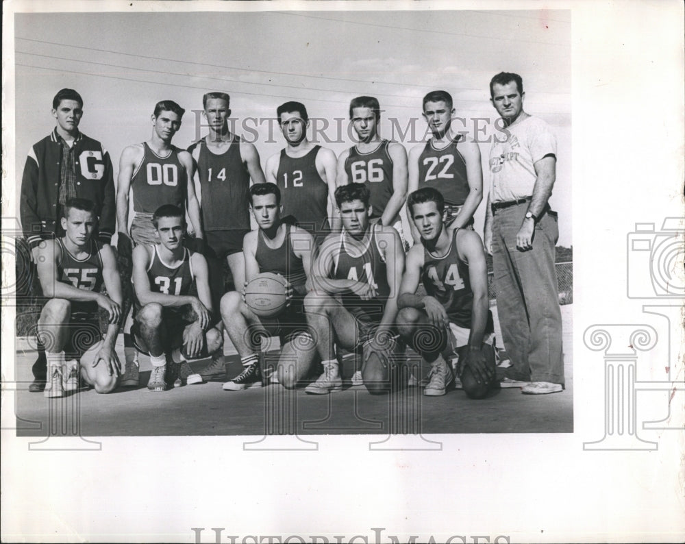 1960 Press Photo Gulf High School Basketball Squad - Historic Images