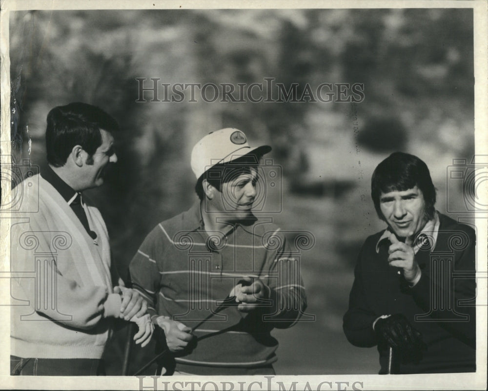 1972 Press Photo Monty Hall and Lee Trevino on TV Program, "Golf for Swingers" - Historic Images