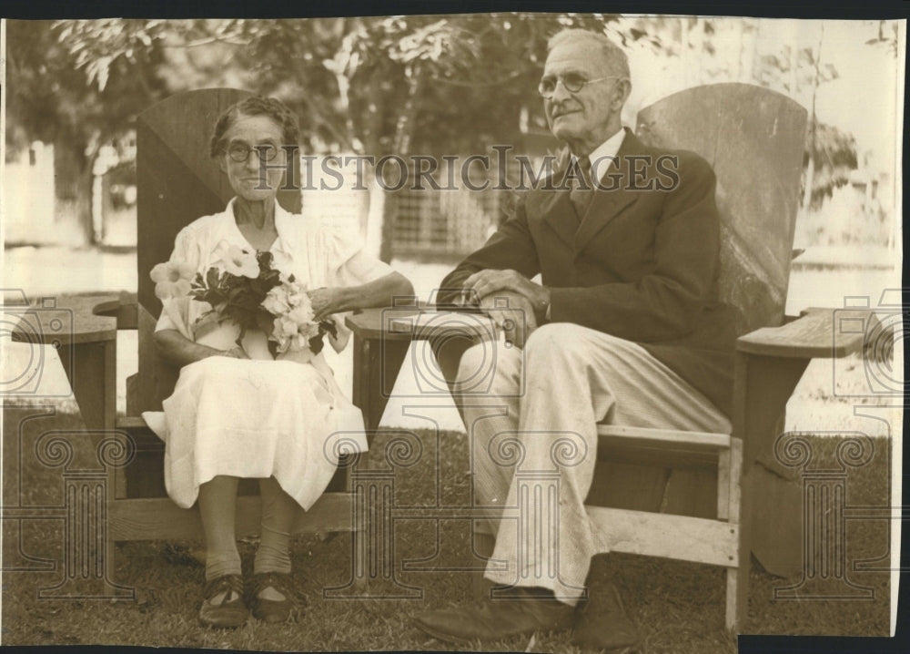 Press Photo Mr & Mrs Ellis Wright - Historic Images