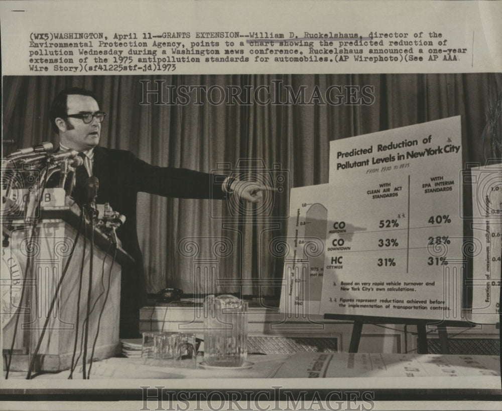 1973 Press Photo Ruckelshaus EPA Antipollution - Historic Images