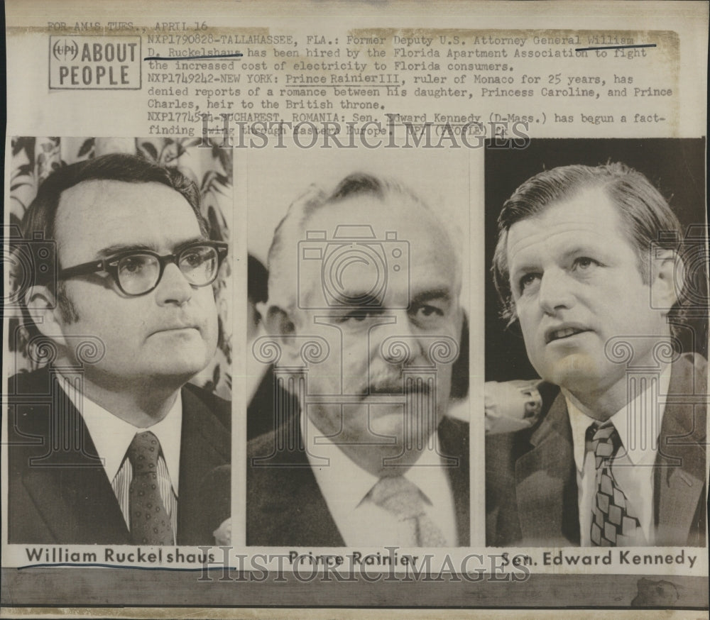 Press Photo Ruckelshaus Against FL Increased Electricity Cost - Historic Images
