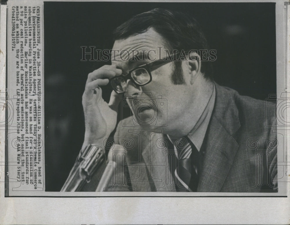 1971 EPA Ruckelshaus on Pollution at Senate Commerce Subcommittee-Historic Images