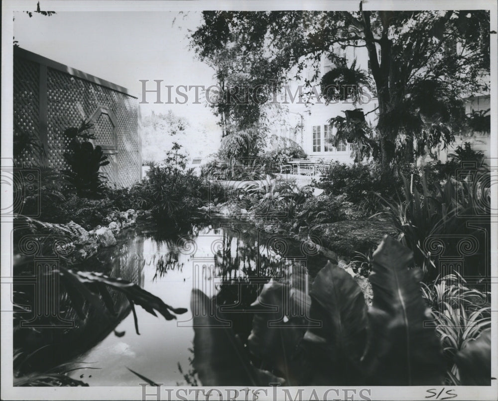 1977 Exterior landscaping at Jack Watson's home-Historic Images