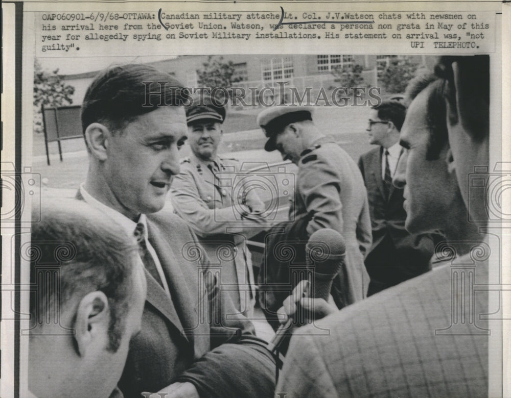 1968 Press Photo Canadian Military Attache Lt.Col. JV Watson - Historic Images