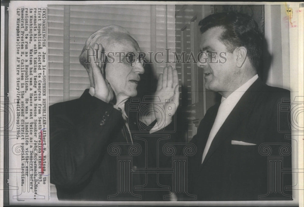 1965 Press Photo Albert Watson elected to congress - Historic Images