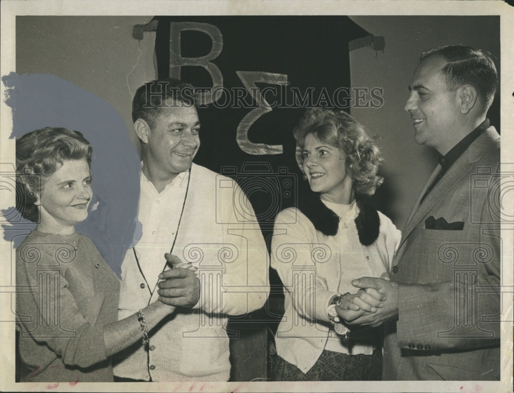 1960 Press Photo Sock Hop Zeta Beta Sigma Phi Couples Men Women - Historic Images