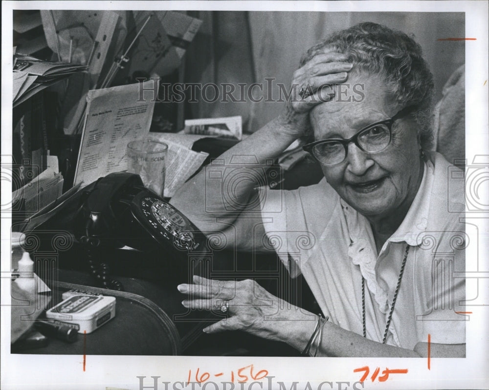 1976 Woman Telephone Mary Ferlaine Desk Glasses-Historic Images