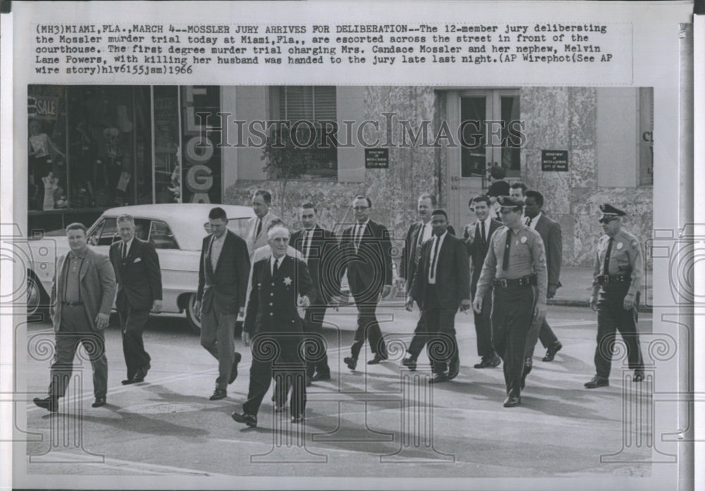 1966 Press Photo Mossler Jury Arrives for Deliberation - RSH13605 - Historic Images