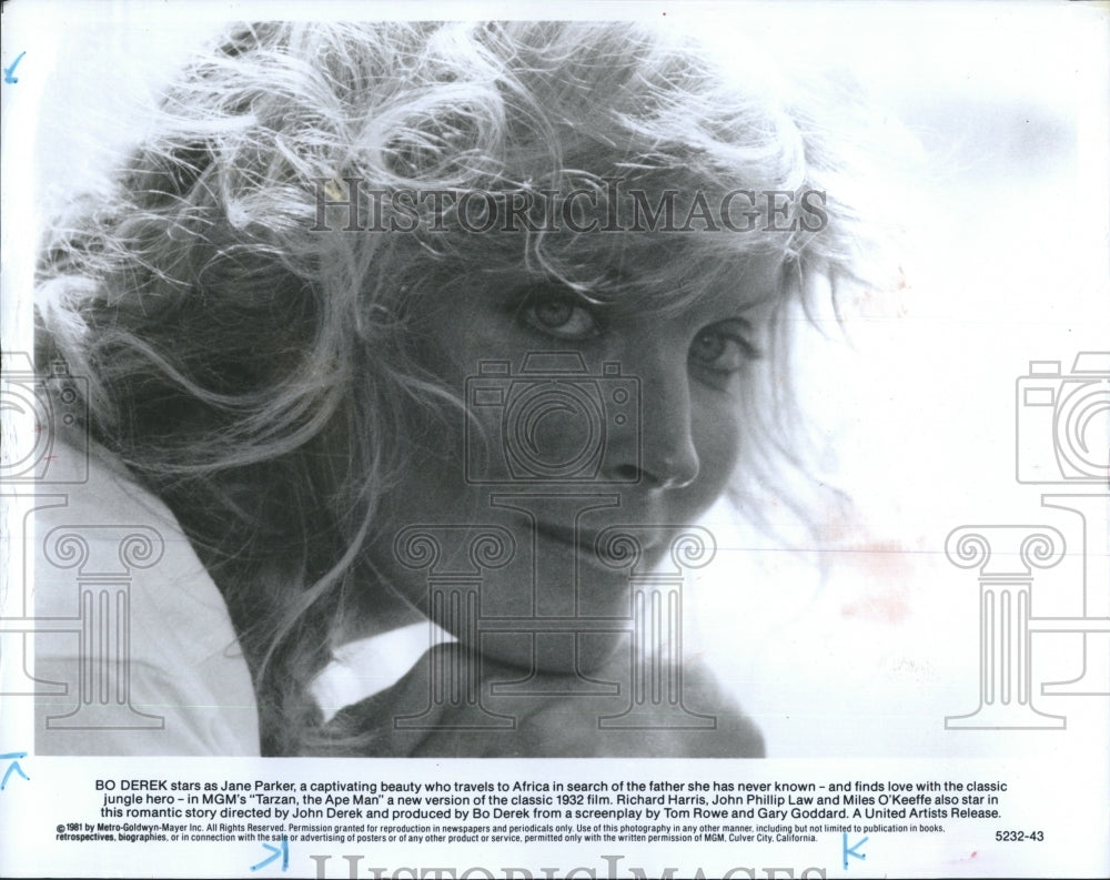 1981 Press Photo Bo Derek Actress Tarzan, The Ape Man - Historic Images