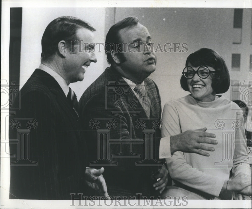 1970 Press Photo Ralph Edwards TV Show Host Dom DeLuise Comedian Carol DeLuise - Historic Images