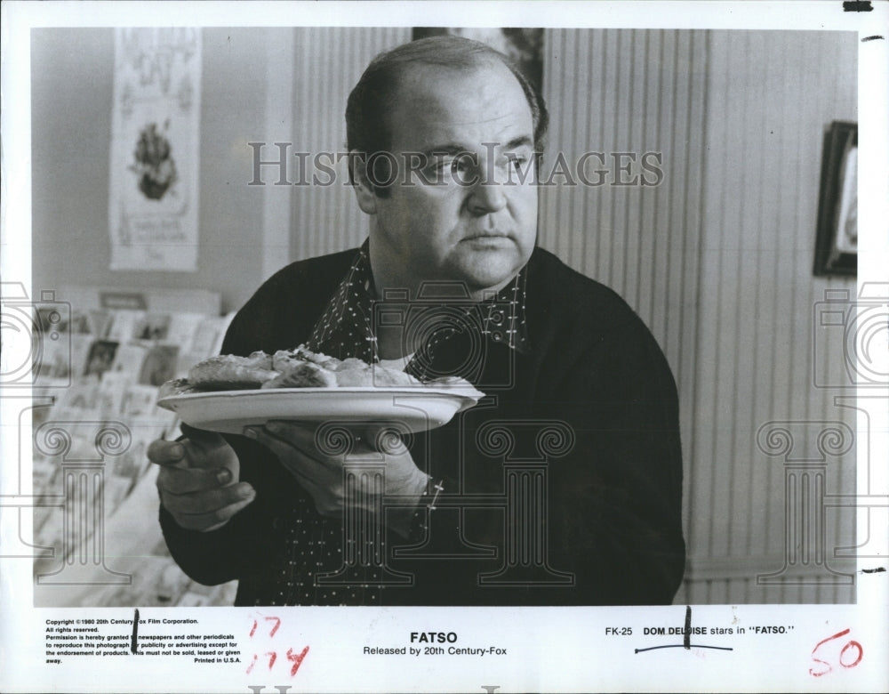 1980 Press Photo Actor Dom DeLuise Stars In 20th Century Fox Movie Fatso - Historic Images