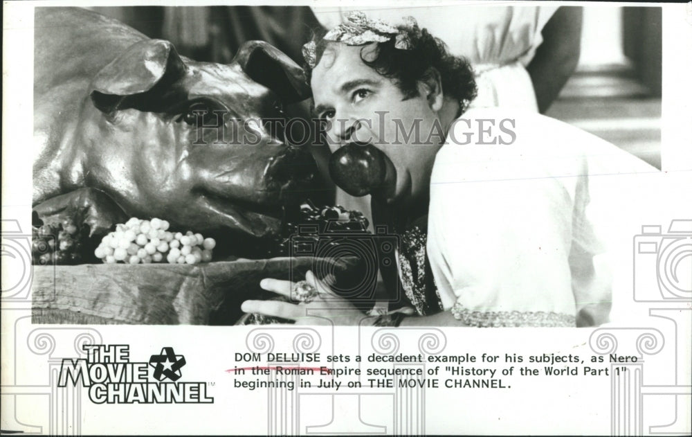 Press Photo Actor Dom DeLuise In Comedy Movie History Of The World Part I - Historic Images