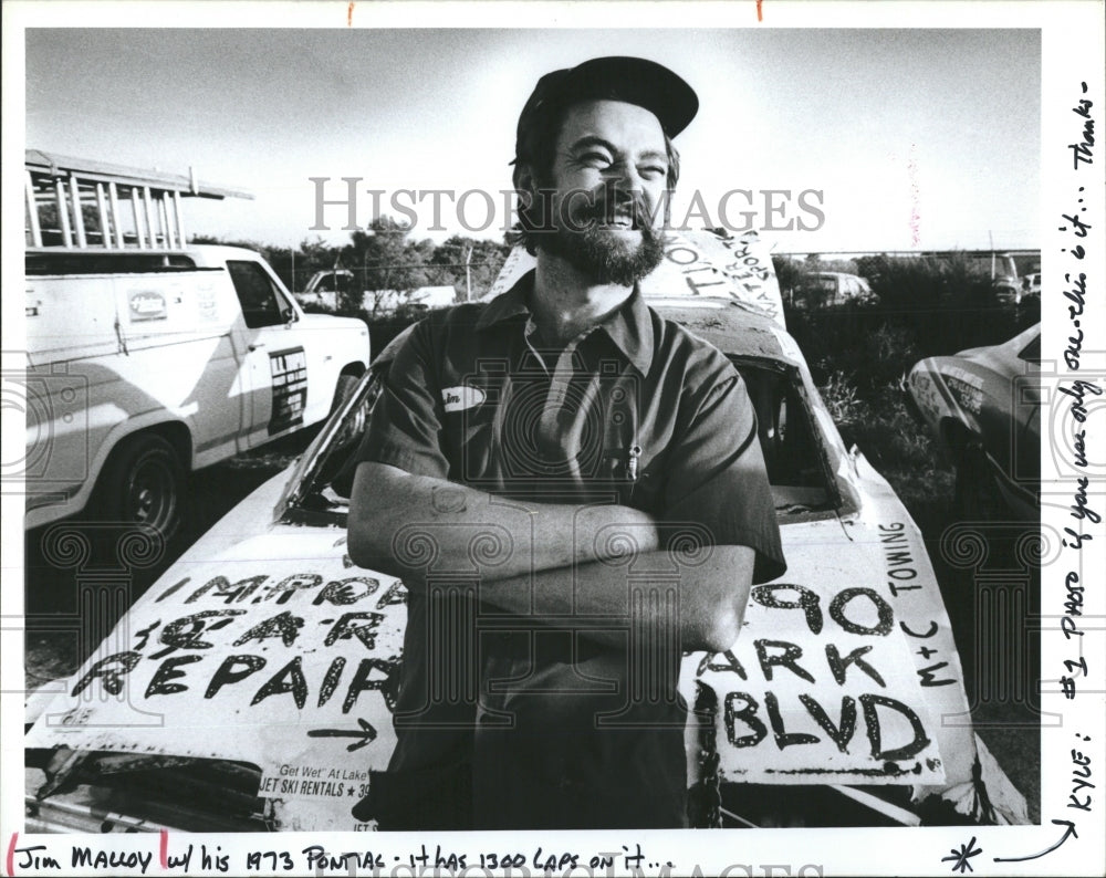 1987 Press Photo James Molloy Pontiac Car - Historic Images