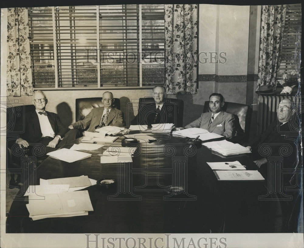 Press Photo Frank M Harris Board Of Control FSU Rinehart Jordon Fink White - Historic Images