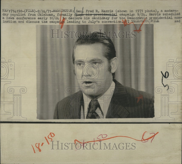 1971 Senator & Democratic Nominee Fred R. Harris Opens Campaign ...