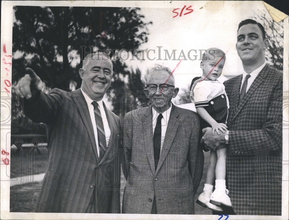 1962 Press Photo The Charles E. Harrisons No. 1-2-3 -4 Four Generations - Historic Images