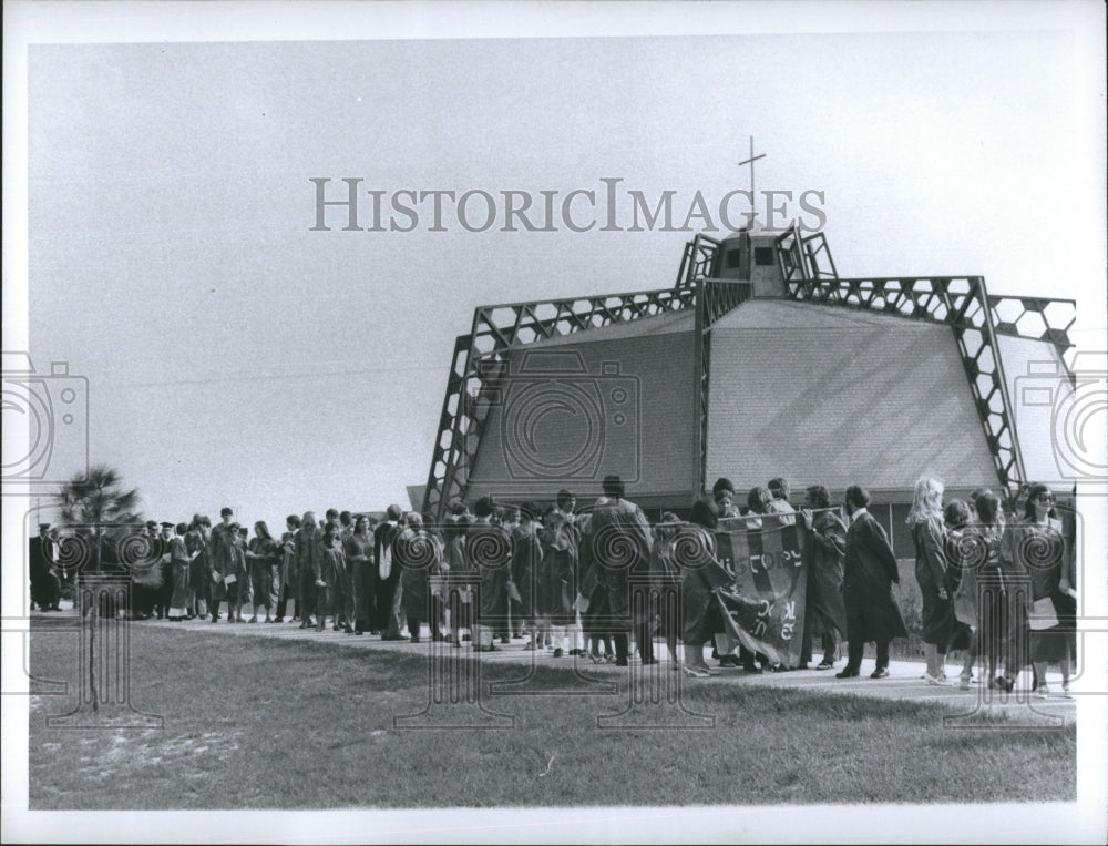 1971 Press Photo Florida Presbyterian College graduation - Historic Images