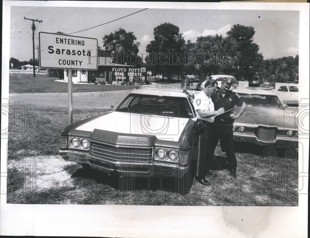 1971 Charlotte Deputy Gary Schroeder Sarasota Deputy Jim Garlitz-Historic Images