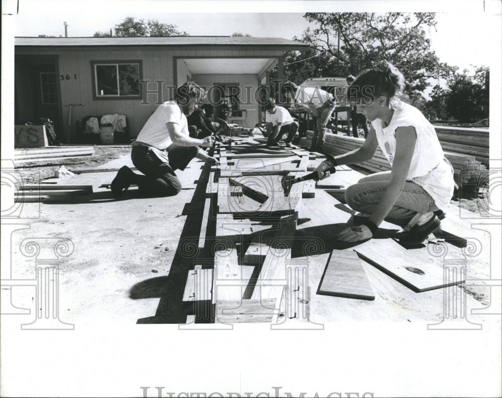 1987 Press Photo Habitat Humanity Pinellas - Historic Images