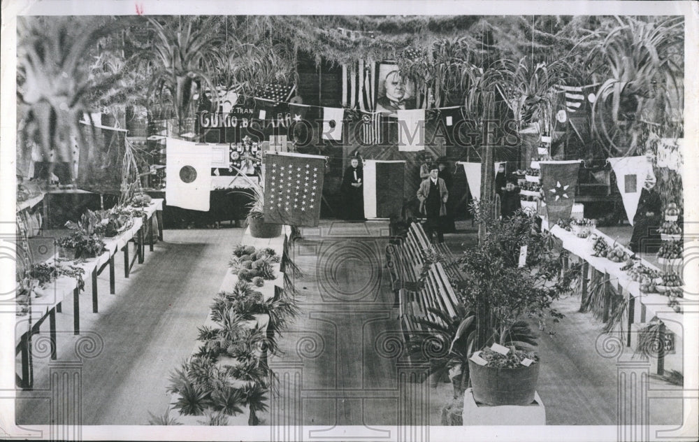 1966 Press Photo Flags Displayed At Annual Fesitval Of States In Florida - Historic Images