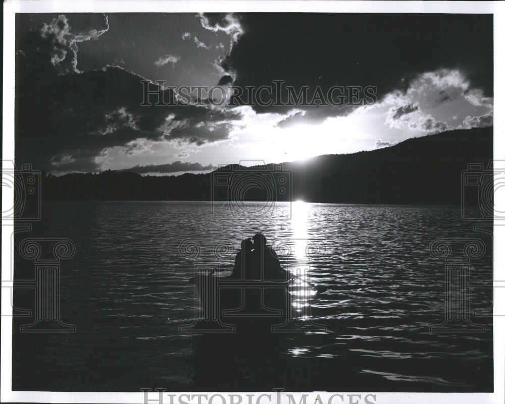 Press Photo Fontana Lake Behind Fontana Dam in North Carolina - RSH14991 - Historic Images