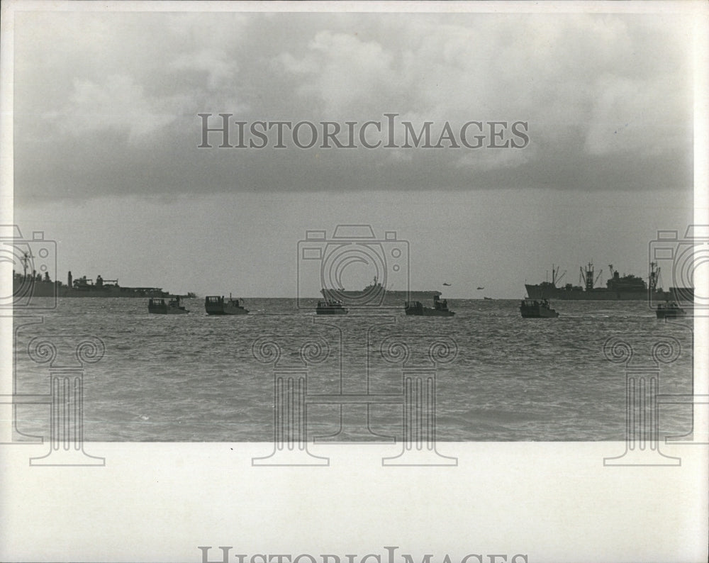 1973 Press Photo Caribbean Sea. British Landing. - Historic Images