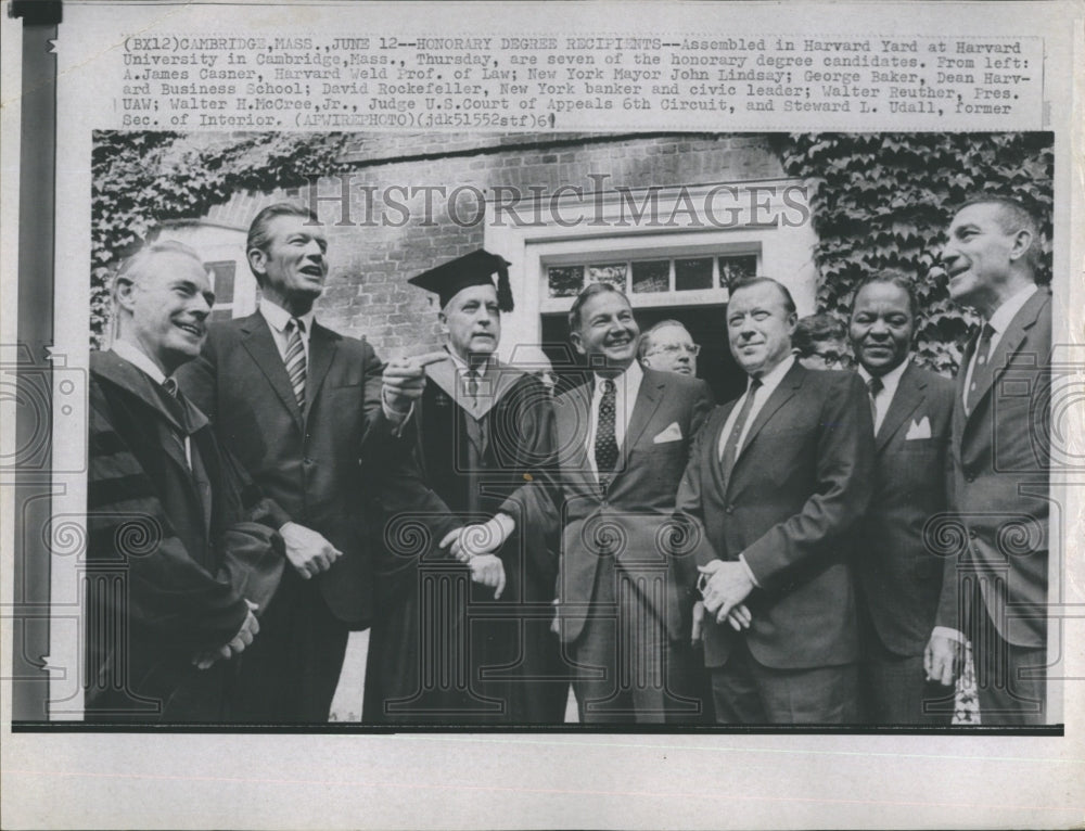 1961 Press Photo Harvard University  Honorary Degree Recipients, - Historic Images