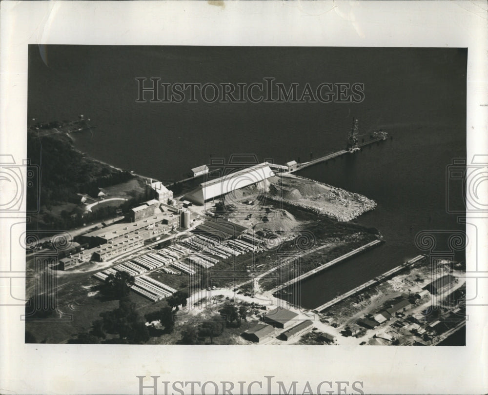 Press Photo Gypsum Plant. - Historic Images