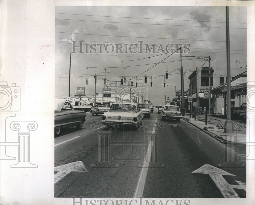 Traffic lights in Clearwater, Florida-Historic Images