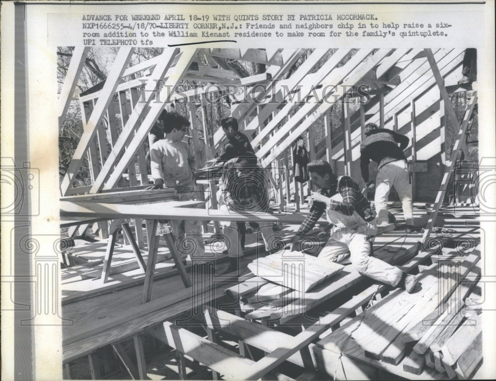 1970 Press Photo William Kienast Residence Addition for Quintuplets - Historic Images